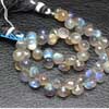Fine Natural Blue Flash Labradorite Faceted Onion Briolette Beads Strand Length 8 Inches and Size 6mm approx.